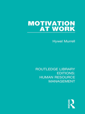 cover image of Motivation at Work